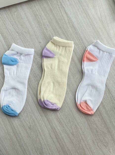 meia soquete creme kit 3 pares selene 4790.001.5