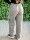 calça pantalona mônica cinza