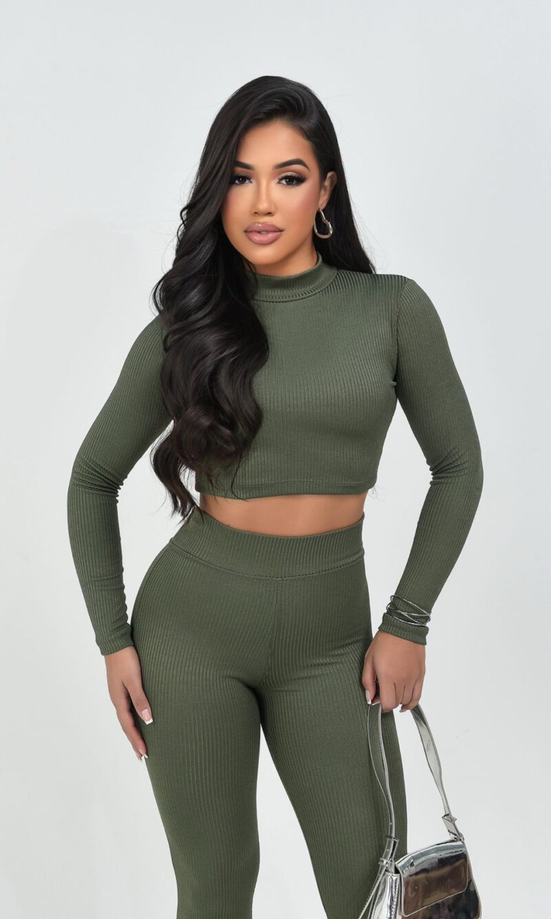 conjunto canelado gringa verde