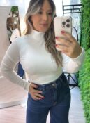 cacharel bruna canelada flanelada off white