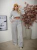 conjunto lãzinha cropped cinza