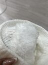 touca pompom creme liso