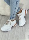 tênis branco/rosé brilho ramarim 24 80105