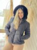 jaqueta puffer cotelê heshi marrom