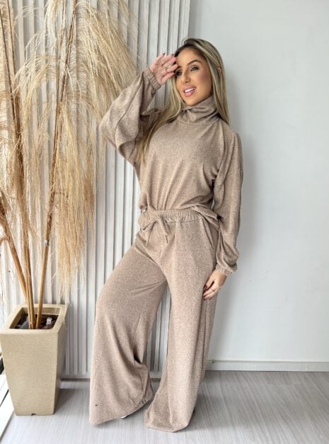 conjunto lãzinha julye cinza