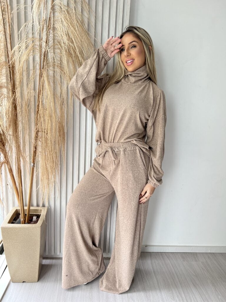 conjunto lãzinha julye cinza