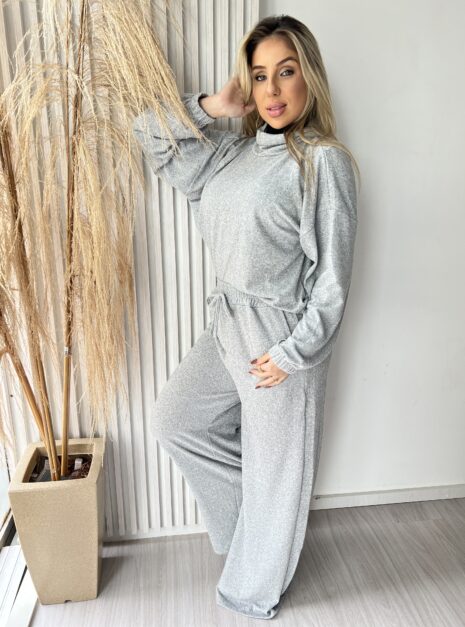 conjunto lãzinha julye cinza