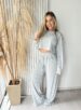 conjunto lãzinha cropped cinza