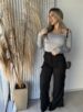 calça pantalona alfaiataria simone preto
