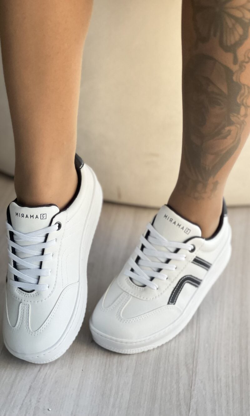tênis branco com preto snk ramarim 2491103 tênis branco com preto snk ramarim 2491103