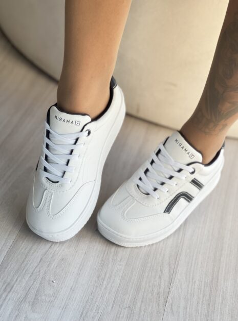 tênis branco com preto snk ramarim 2491103