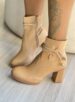 bota cano curto salto ma732 bege mississipi