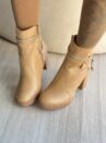 bota cano curto salto ma732 bege mississipi
