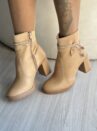 bota cano curto salto ma732 bege mississipi