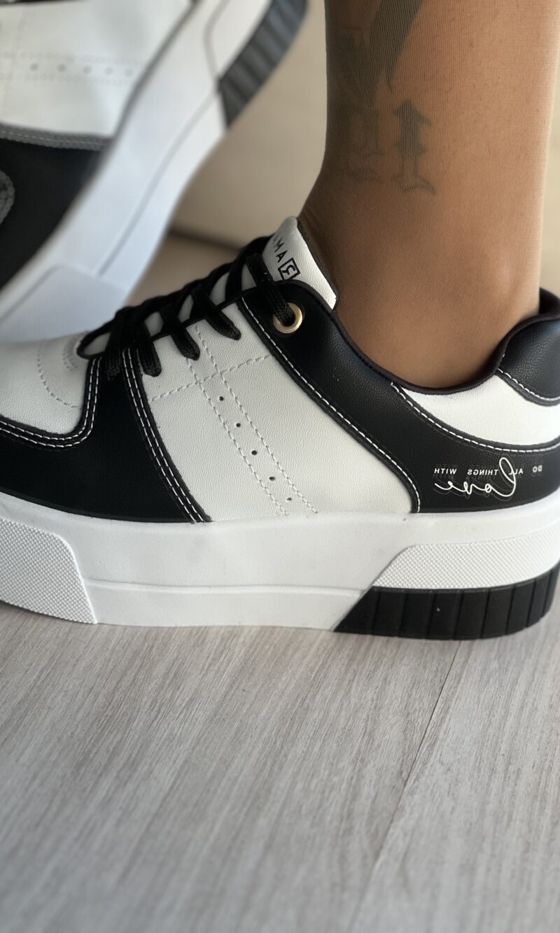 tênis casual preto e branco ramarim 2484102 tênis casual preto e branco ramarim 2484102