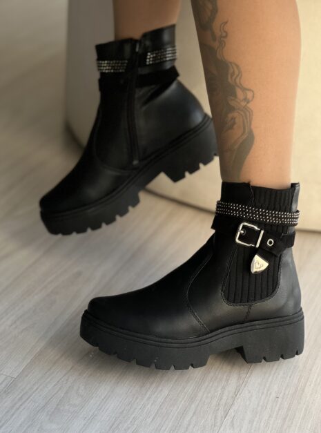 bota cano curto coturno preto mi612 mississipi