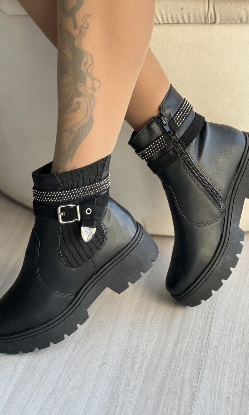 bota cano curto coturno preto mi612 mississipi