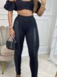 calça apeluciada cirré preto
