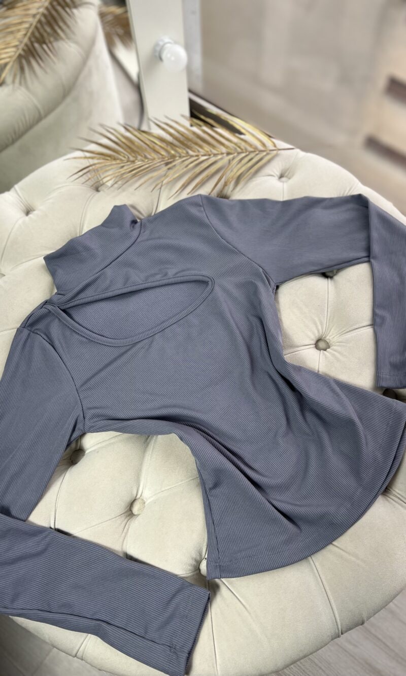 blusa manga longa jéssica cinza
