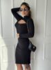 conjunto manga longa laura preto