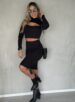 conjunto manga longa laura preto