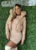 jaqueta puffer dupla face reversível aline bege