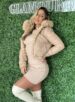 jaqueta puffer dupla face reversível aline bege