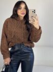 blusão teddy brenda marrom