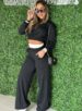 conjunto moletinho flanelado eliane preto
