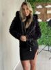 jaqueta puffer dupla face reversível aline preto