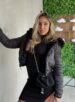 jaqueta puffer dupla face reversível aline preto