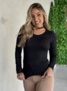 blusa térmica texturizada preto
