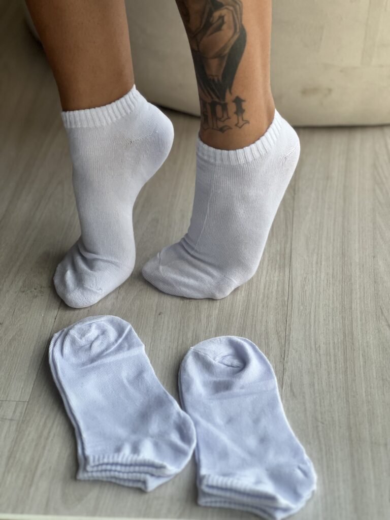 meia soquete branco