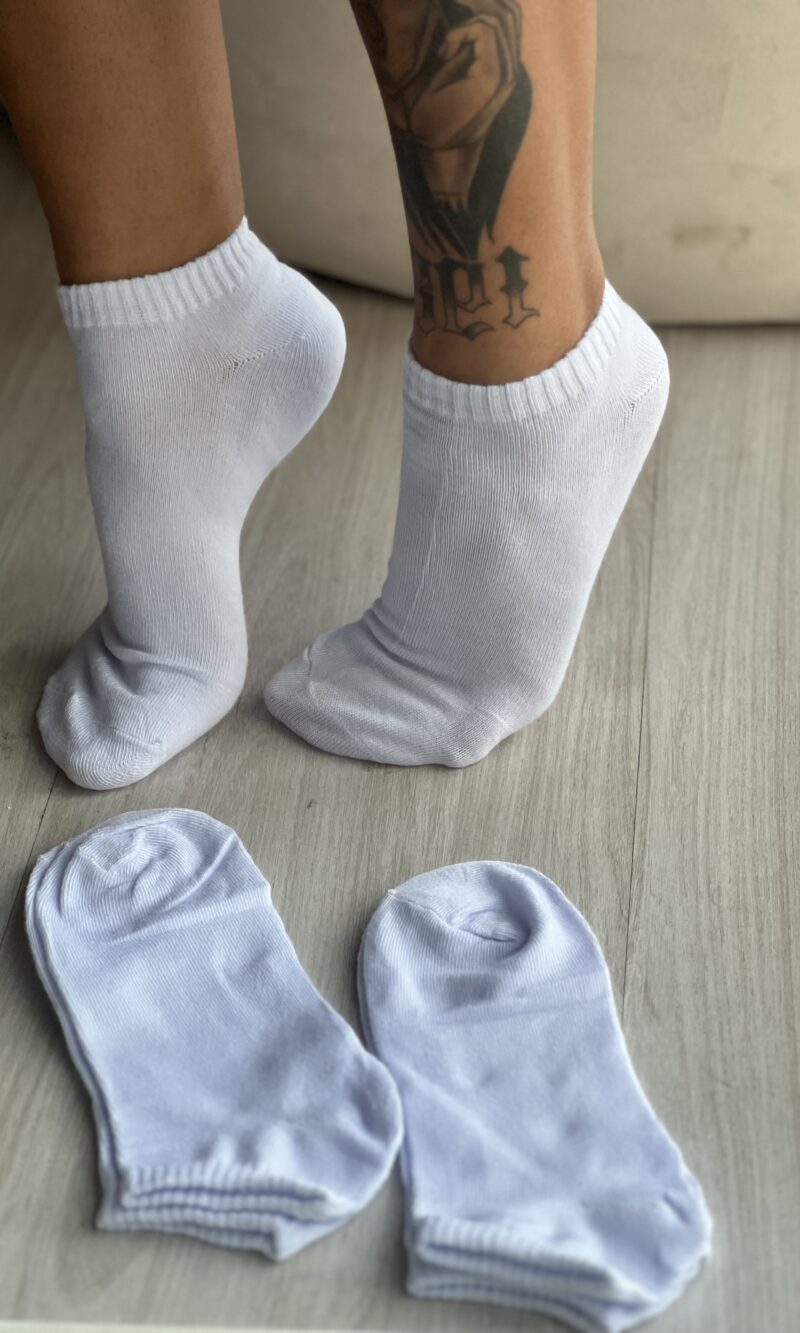 meia soquete branco