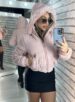 jaqueta puffer cotelê jaque rosa baby