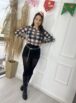 body tule xadrez preto