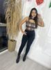 cropped dadi xadrez bege