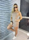 vestido poliamida gringa bege