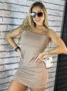 vestido poliamida gringa bege