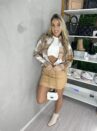 camisa cropped flanelada xadrez telha