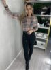 body tule xadrez bege