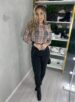 body tule xadrez bege