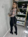 body tule xadrez bege