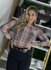 body tule xadrez bege