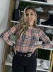 body tule xadrez bege