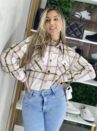 camisa flanelada longa xadrez emily marinho
