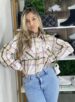 camisa flanelada longa xadrez emily marinho