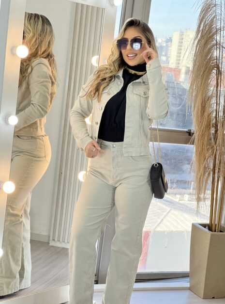 calça jeans wide leg sandy