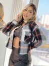 camisa cropped flanelada xadrez telha