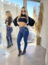calça jeans skinny brilhux